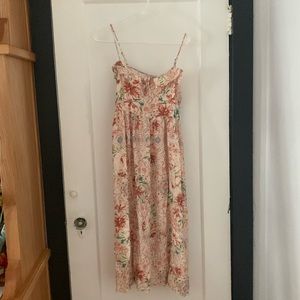 O’Neil pink floral MIDI dress